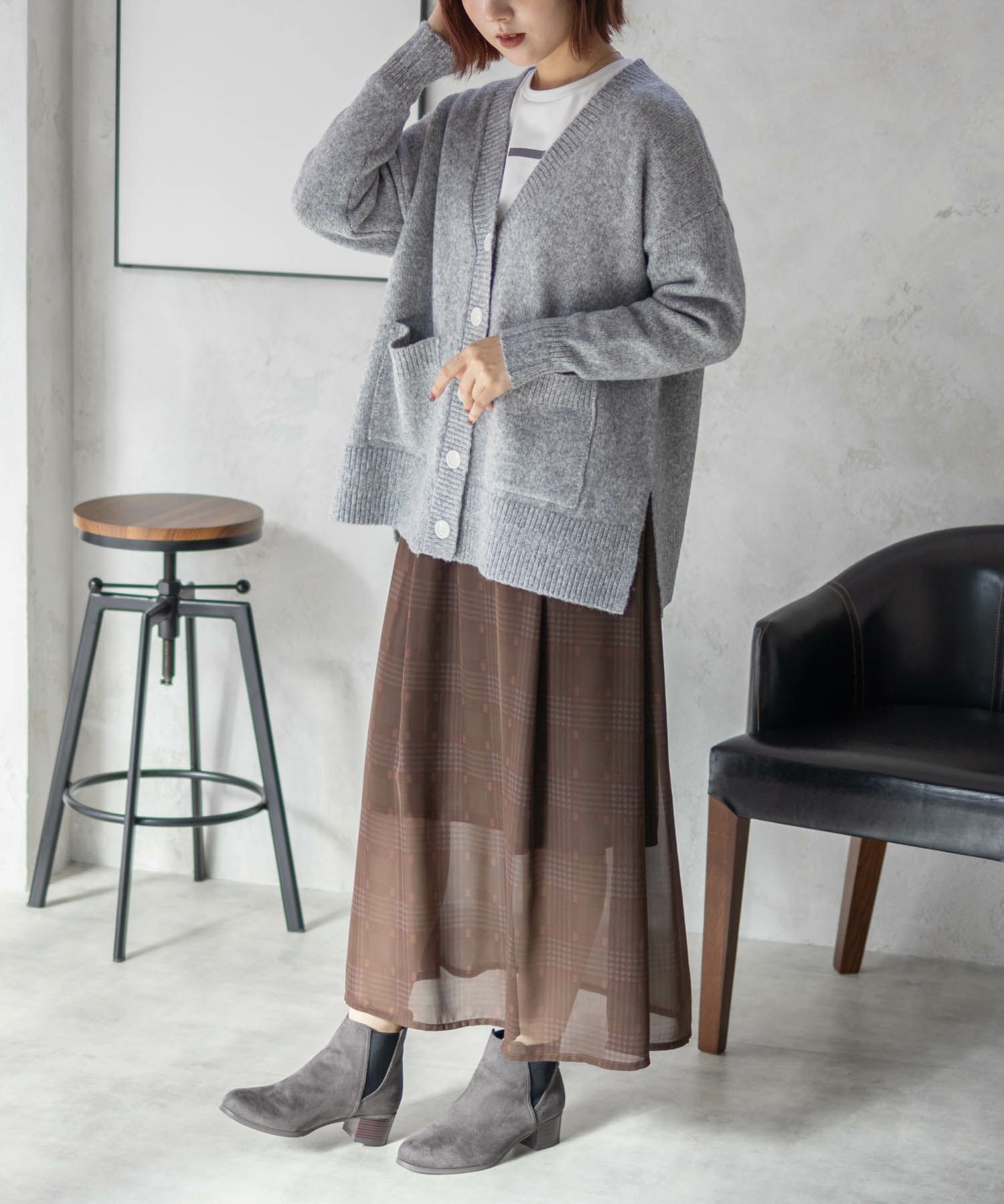 [さらに50%OFF]HusHusH  杢ロングカーディガン レディース商品画像-21