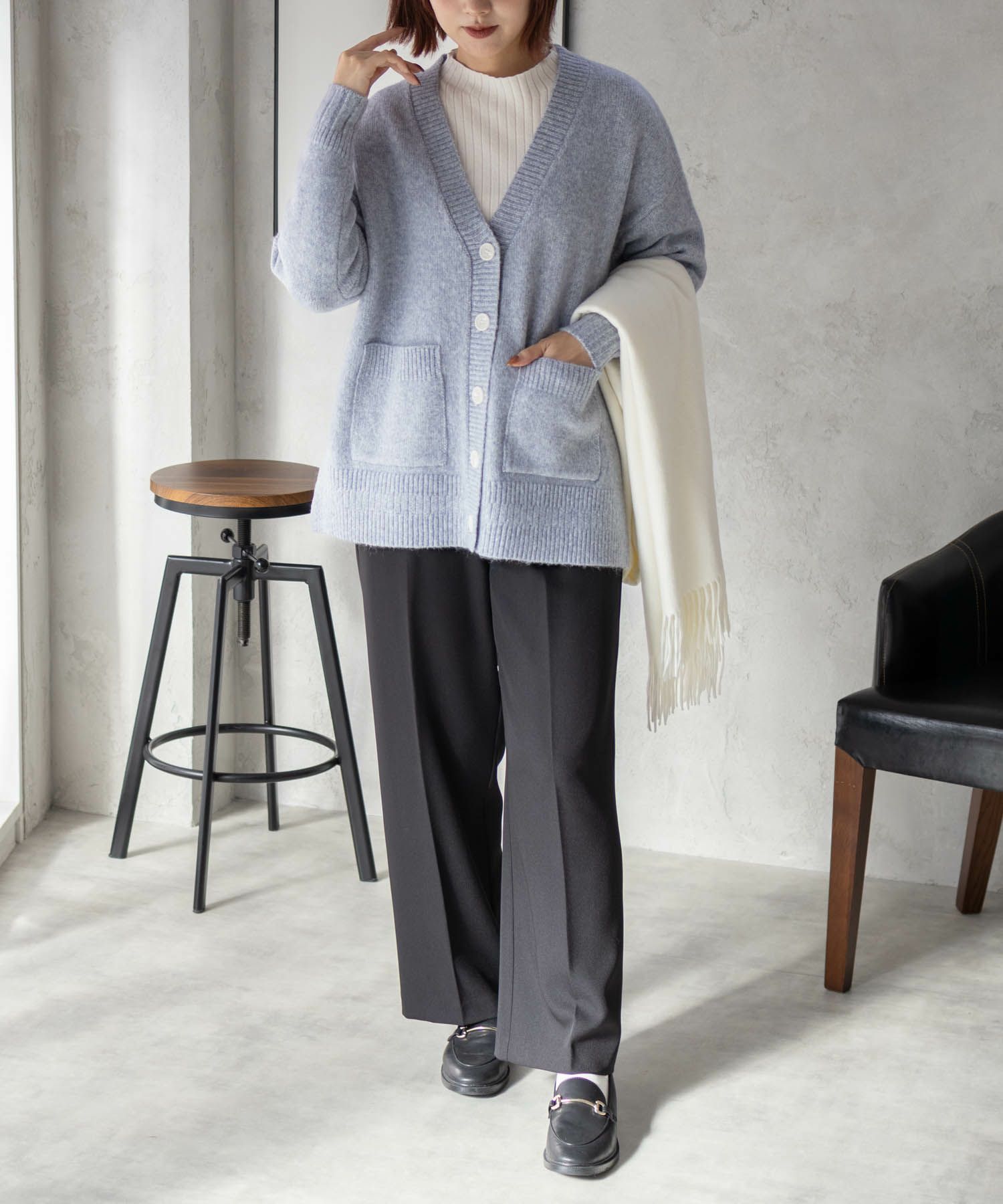 HusHusH 杢ロングカーディガン レディース