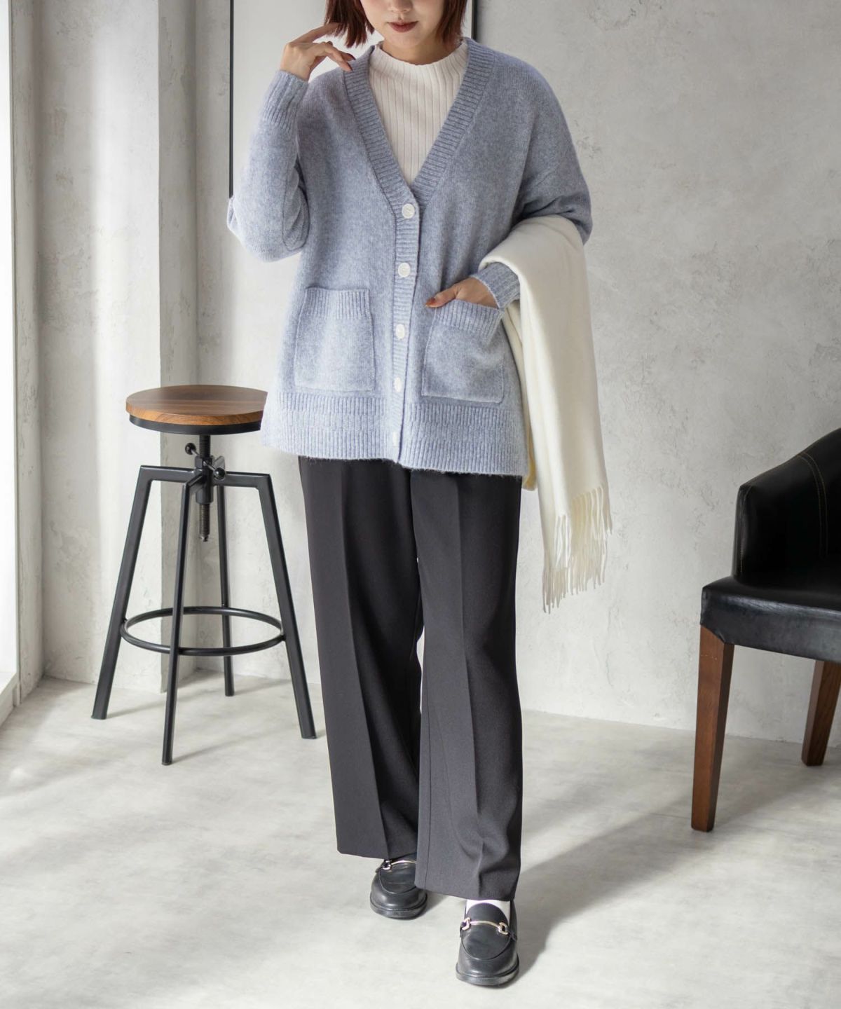 HusHusH 杢ロングカーディガン レディース