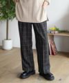 HusHusH チェックワイドパンツ レディース