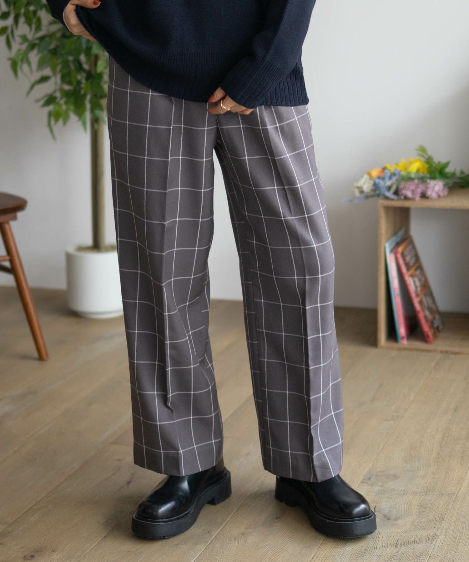 HusHusH  チェックワイドパンツ レディース商品画像-13