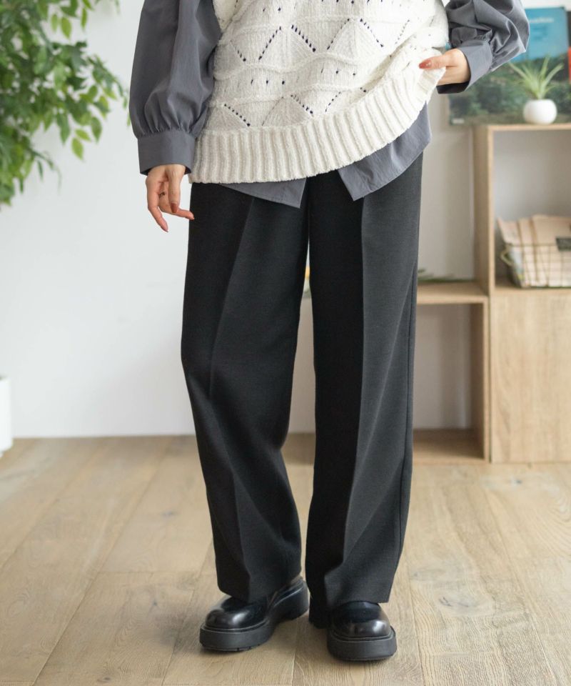 HusHusH  タックセミワイドパンツ レディース商品画像-1