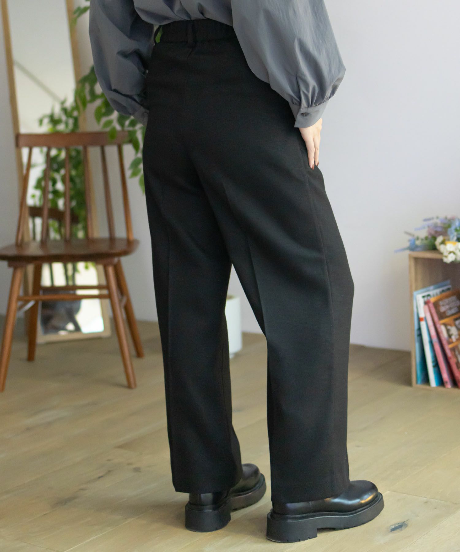 HusHusH  タックセミワイドパンツ レディース商品画像-9