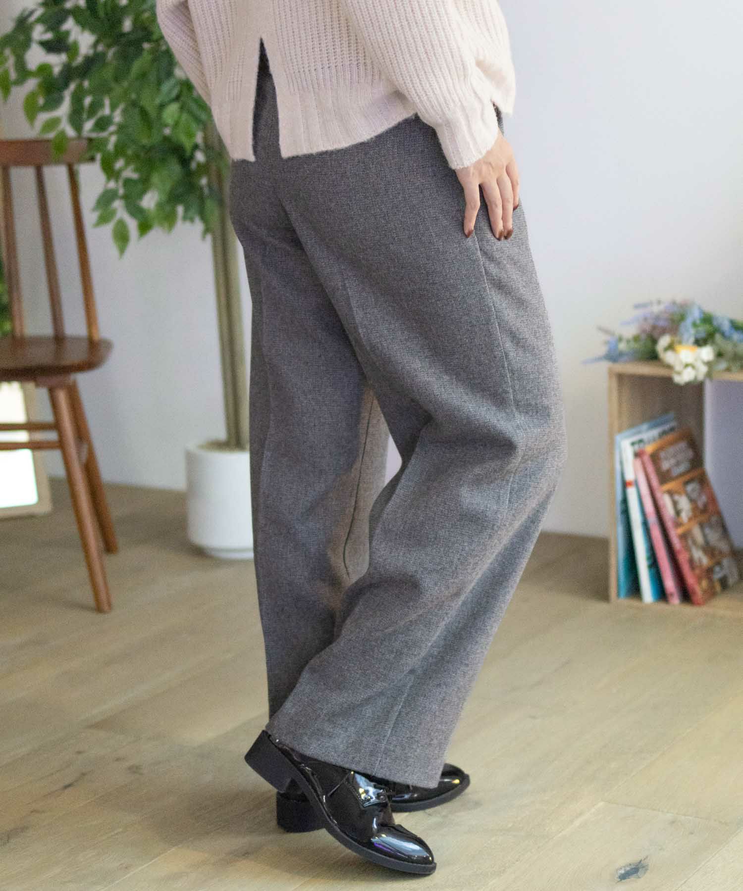 HusHusH タックセミワイドパンツ レディース