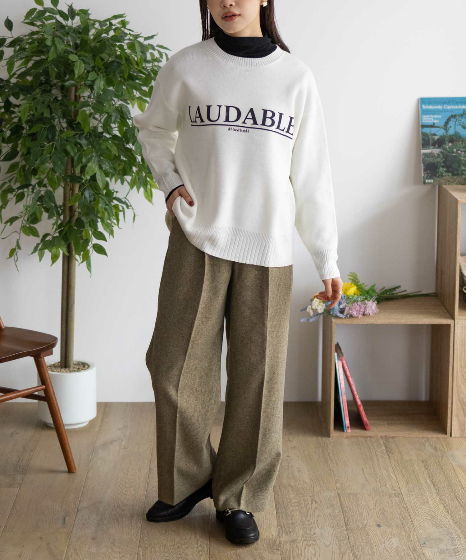 HusHusH  タックセミワイドパンツ レディース商品サムネイル-28