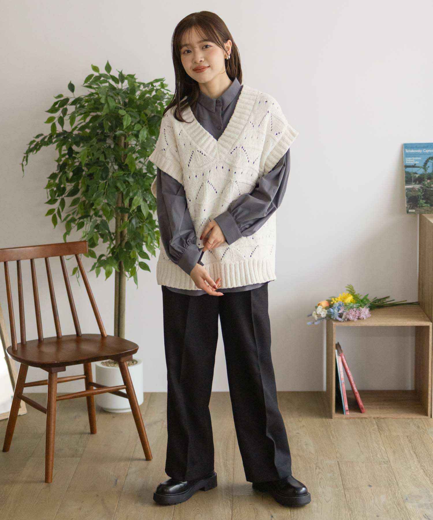 HusHusH  タックセミワイドパンツ レディース商品画像-39