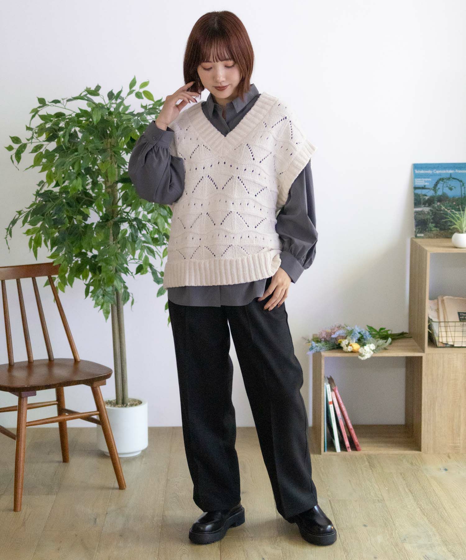 HusHusH  タックセミワイドパンツ レディース商品画像-40
