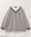 KANGOL ポンチ素材 フェイクレイヤードトレーナー キッズ
