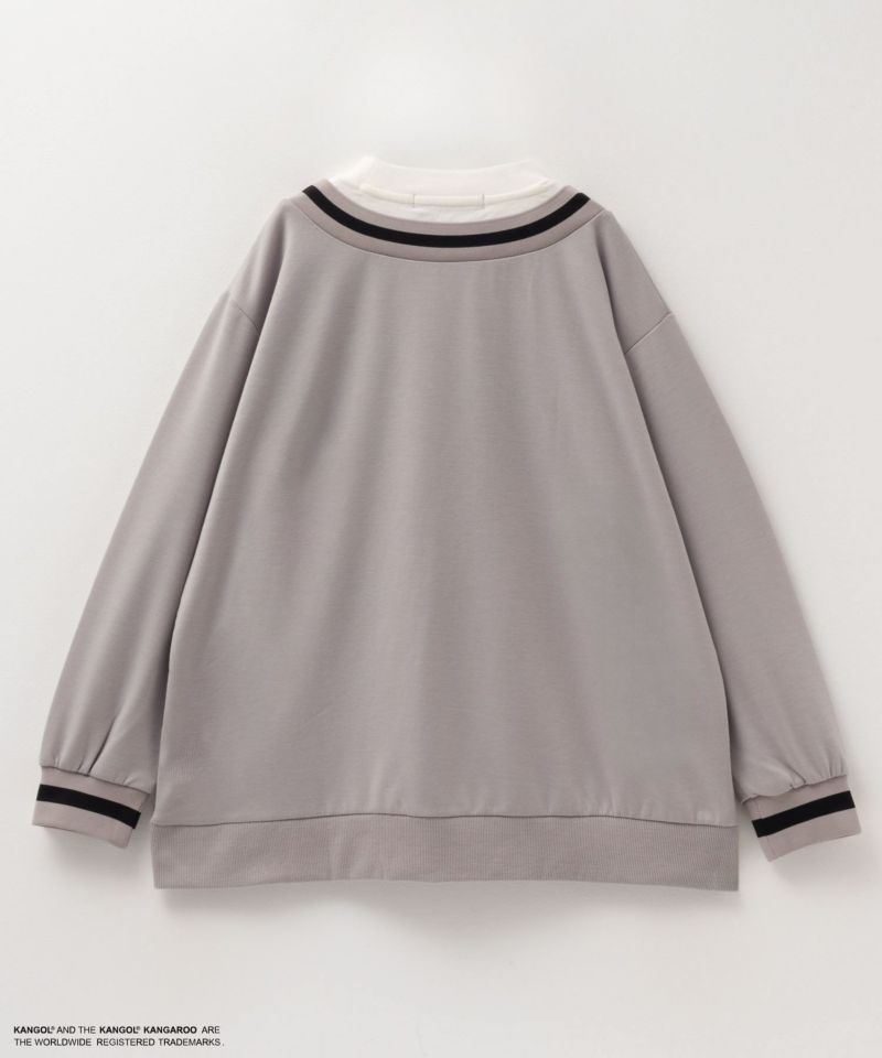 KANGOL  ポンチ素材 フェイクレイヤードトレーナー キッズ商品画像-2