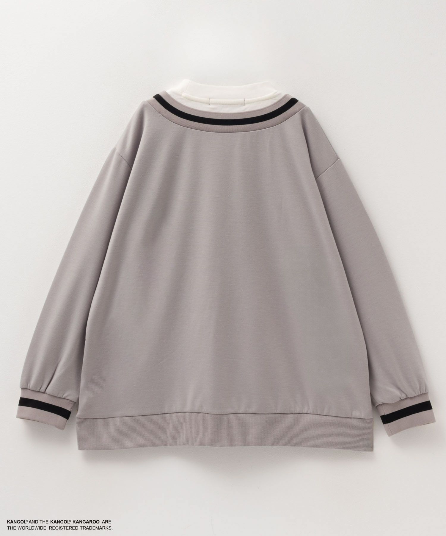 KANGOL ポンチ素材 フェイクレイヤードトレーナー キッズ
