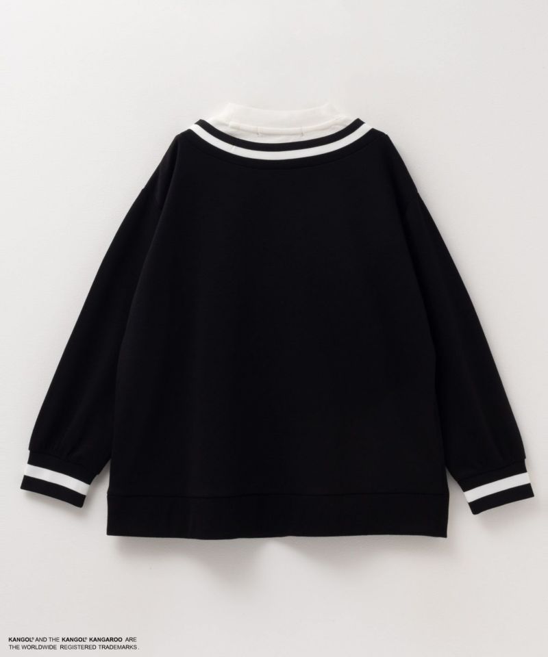 KANGOL  ポンチ素材 フェイクレイヤードトレーナー キッズ商品画像-4