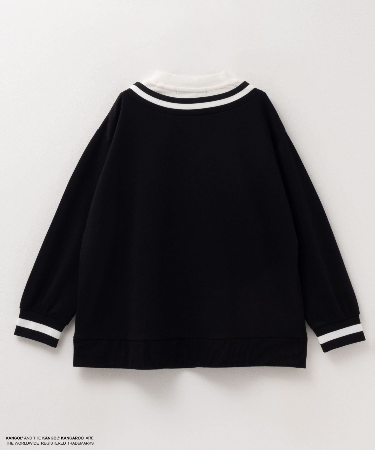 KANGOL  ポンチ素材 フェイクレイヤードトレーナー キッズ商品サムネイル-4