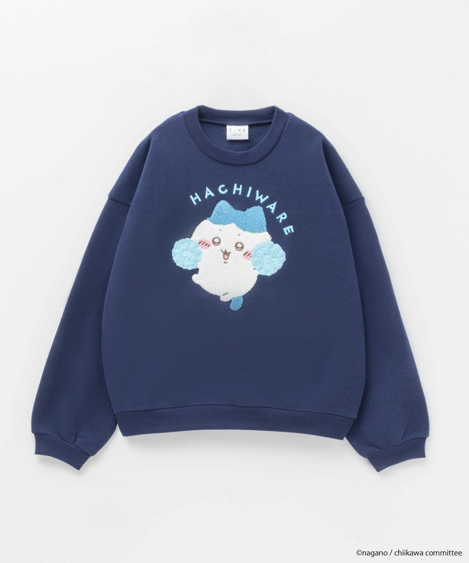 ちいかわ サガラワッペンパイル起毛トレーナー ハチワレ キッズ商品画像-3