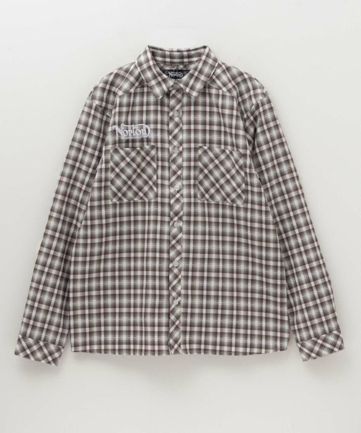 Norton ドビーチェックシャツ メンズ
