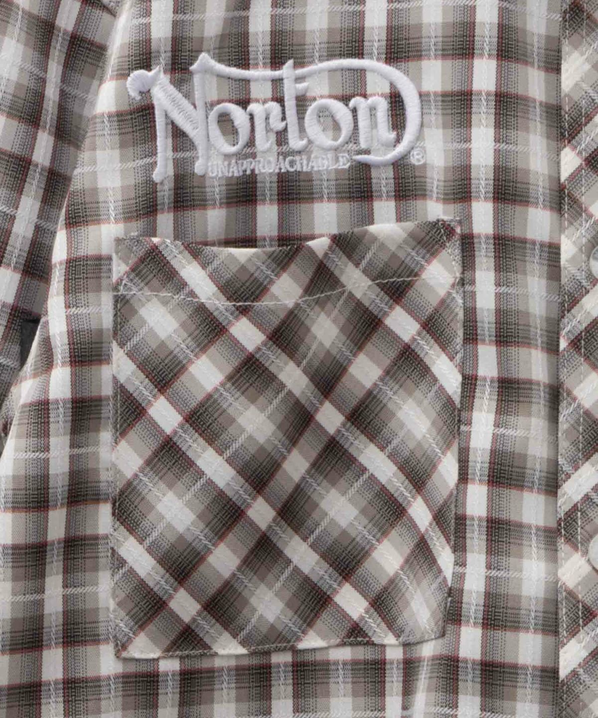 Norton ドビーチェックシャツ メンズ