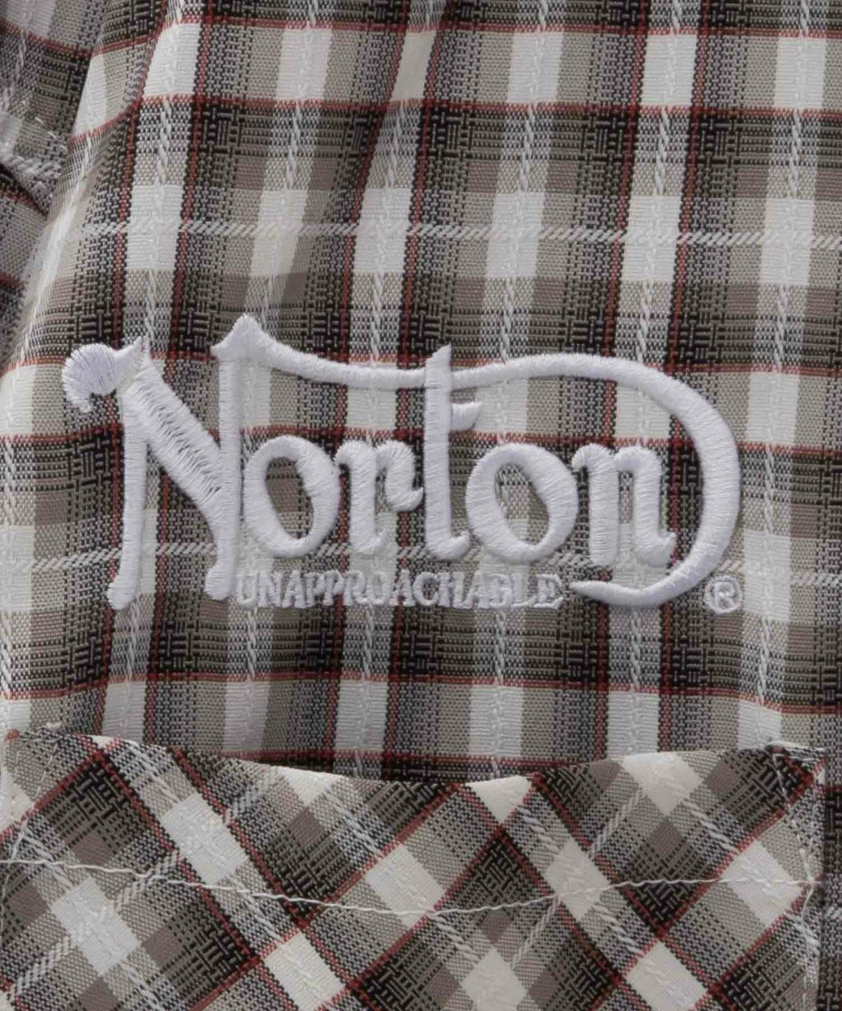 Norton ドビーチェックシャツ メンズ