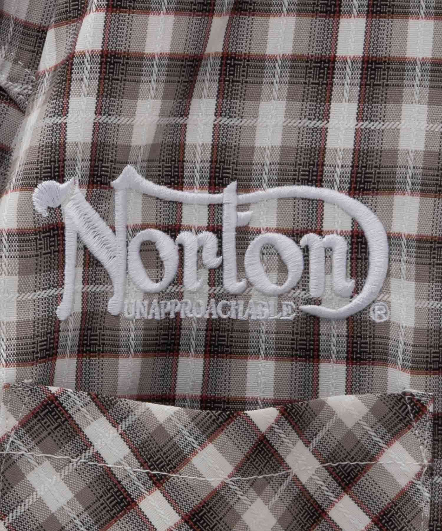 Norton  ドビーチェックシャツ メンズ商品サムネイル-5