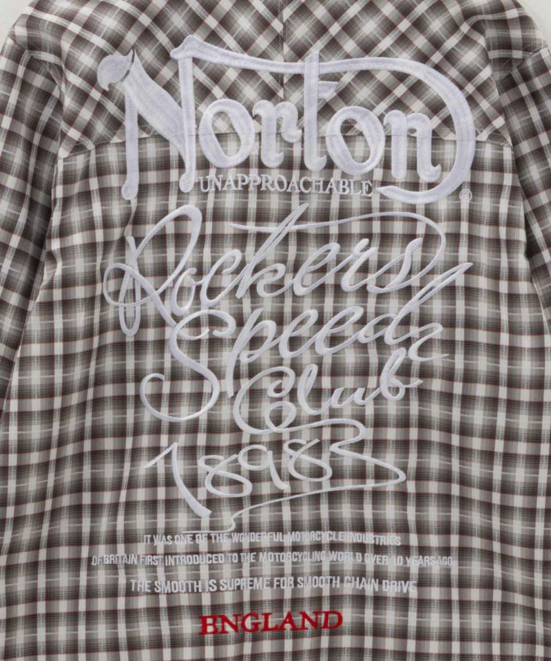 Norton ドビーチェックシャツ メンズ