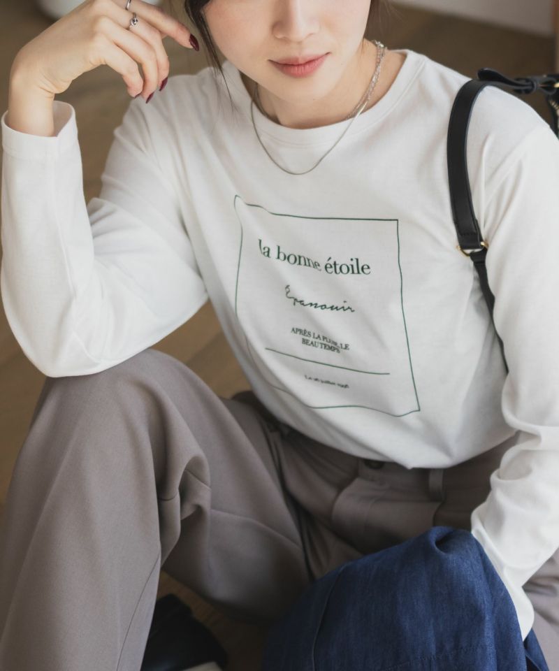 nAvy  BOXプリント長袖Tシャツ レディース ネコポス 対応商品商品画像-2