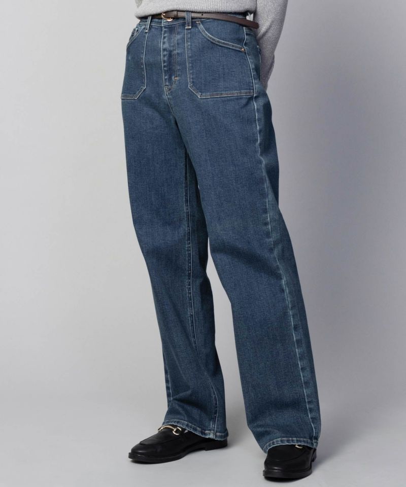 C17  ベイカーポケットワイドデニムパンツ レディース商品画像-2