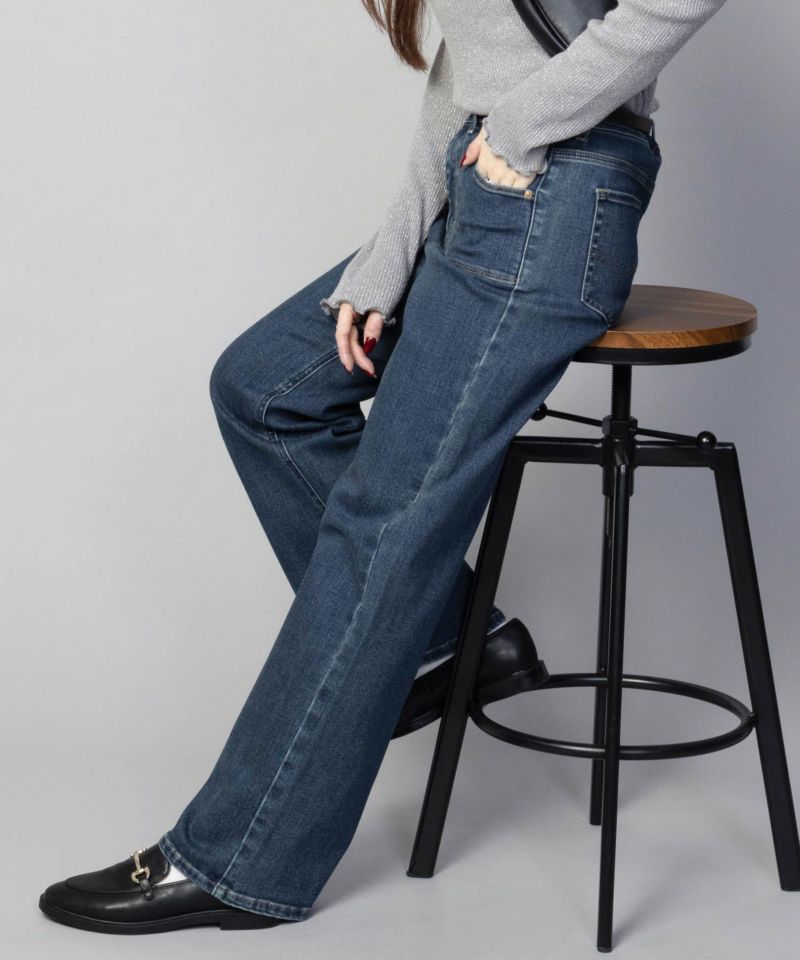 C17  ベイカーポケットワイドデニムパンツ レディース商品画像-3