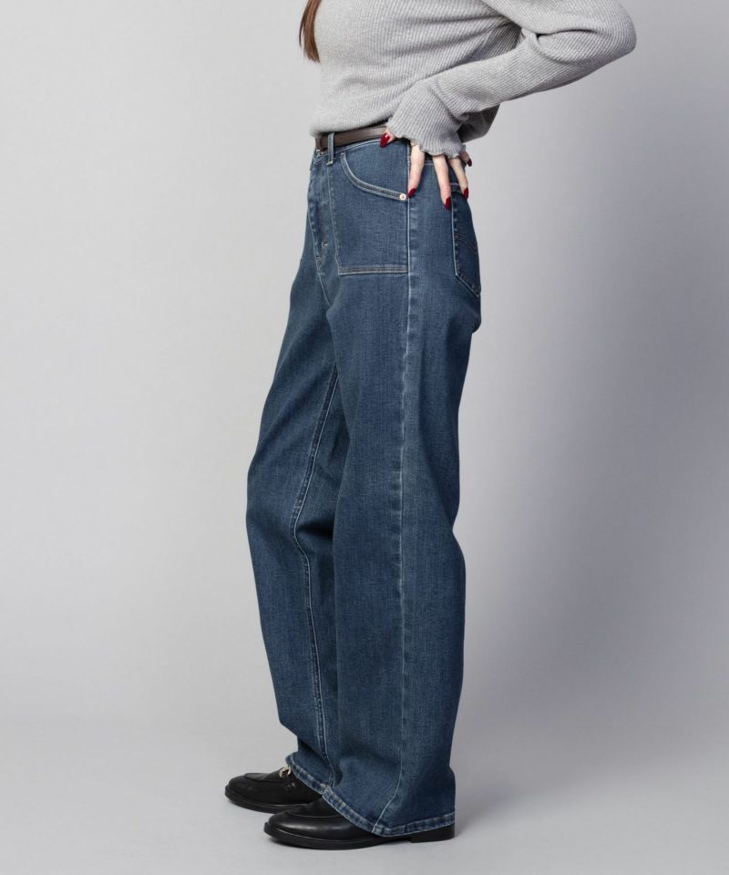 C17  ベイカーポケットワイドデニムパンツ レディース商品画像-5