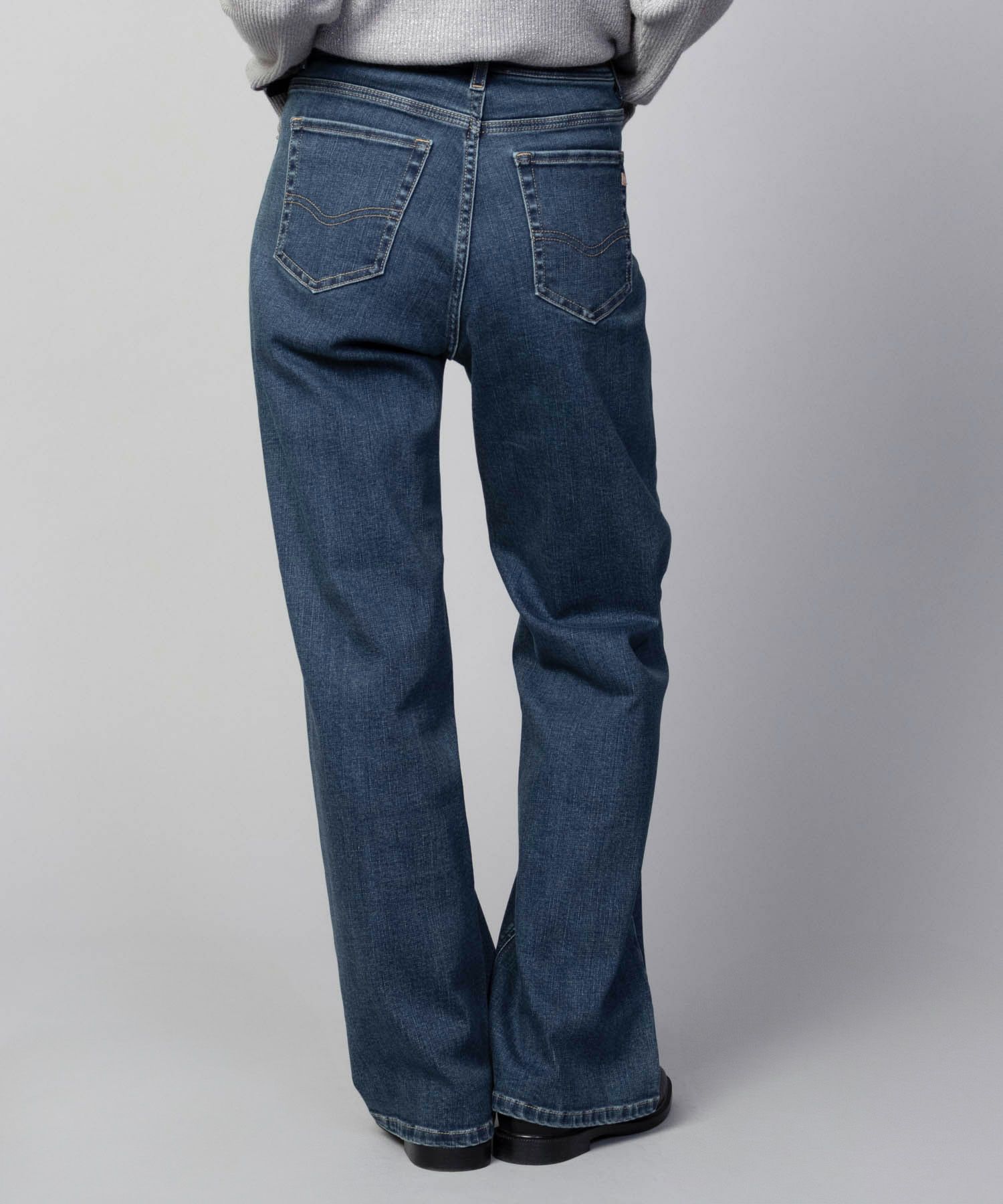 C17 ベイカーポケットワイドデニムパンツ レディース