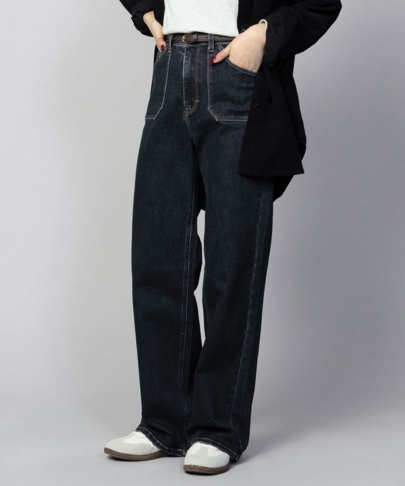 C17  ベイカーポケットワイドデニムパンツ レディース商品画像-2