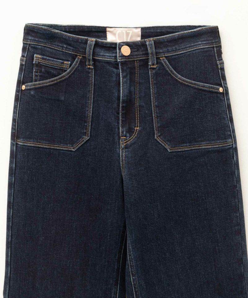 C17  ベイカーポケットワイドデニムパンツ レディース商品画像-10