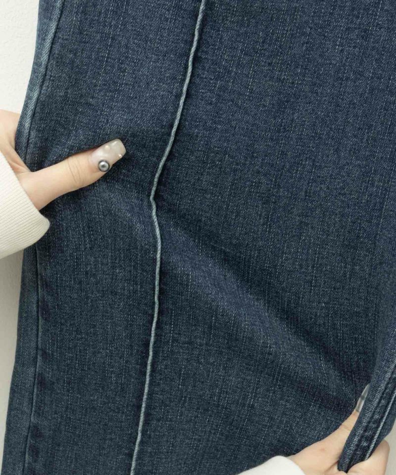 C17  タックワイドバギーデニムパンツ レディース商品画像-12