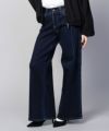 C17  タックワイドバギーデニムパンツ レディース商品サムネイル-3