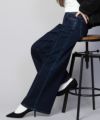 C17  タックワイドバギーデニムパンツ レディース商品サムネイル-4