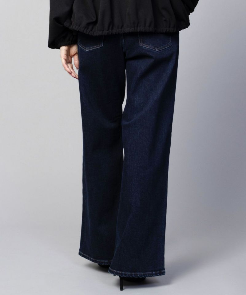 C17  タックワイドバギーデニムパンツ レディース商品画像-6