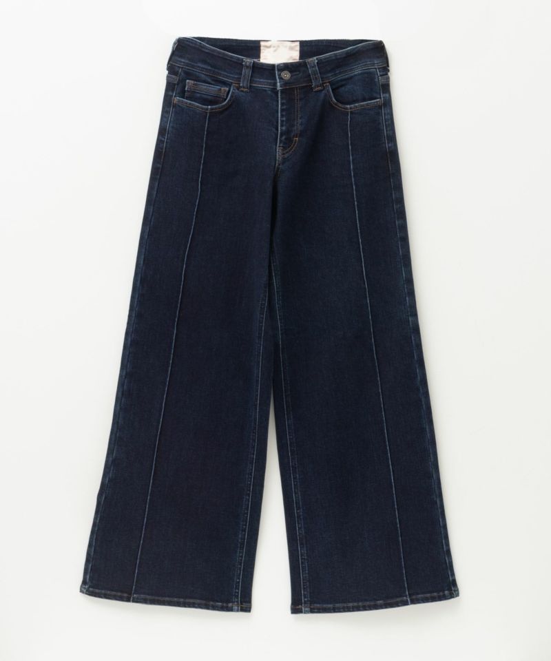C17  タックワイドバギーデニムパンツ レディース商品画像-8