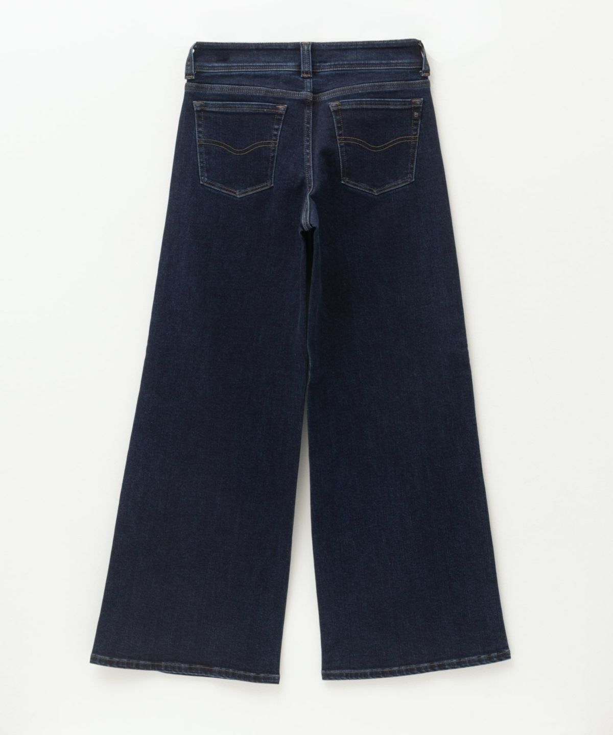 C17 タックワイドバギーデニムパンツ レディース