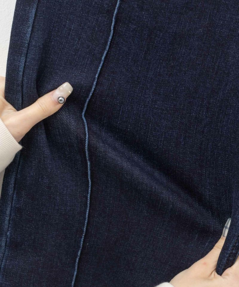 C17  タックワイドバギーデニムパンツ レディース商品画像-12