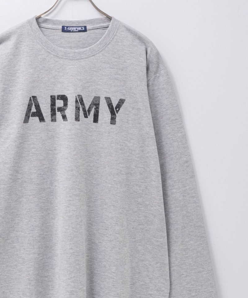 T-GRAPHICS  ミリタリープリント長袖Tシャツ メンズ商品画像-2