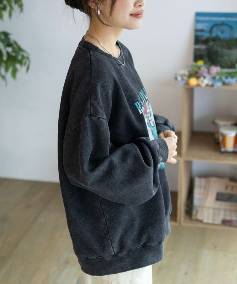 RED CAP GIRL  裏起毛スノーウォッシュクルーネックスウェット メンズ商品画像-5