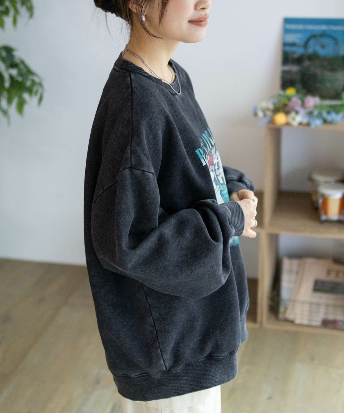 RED CAP GIRL 裏起毛スノーウォッシュクルーネックスウェット メンズ