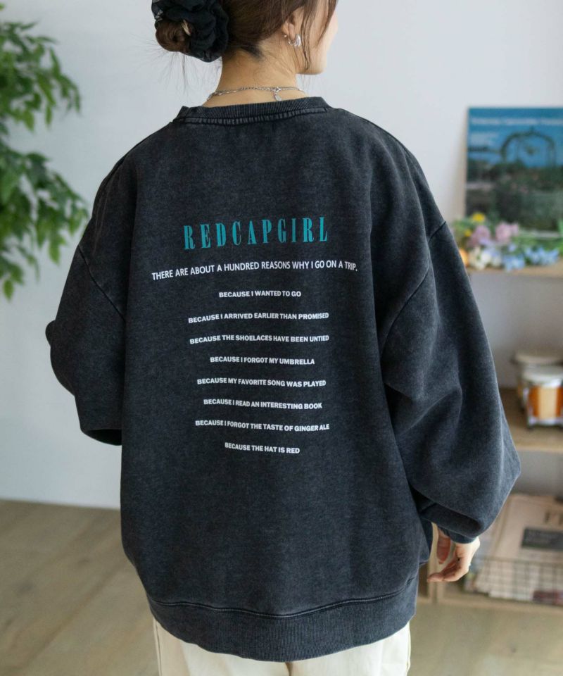 RED CAP GIRL  裏起毛スノーウォッシュクルーネックスウェット メンズ商品画像-6