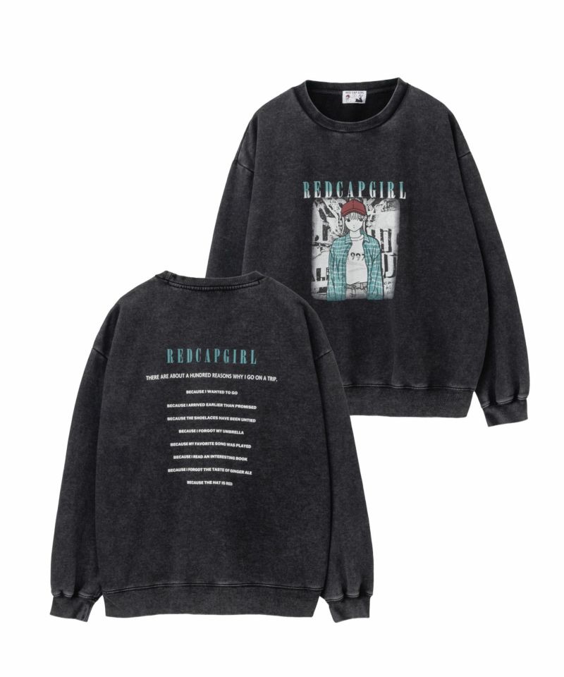 RED CAP GIRL  裏起毛スノーウォッシュクルーネックスウェット メンズ商品画像-13