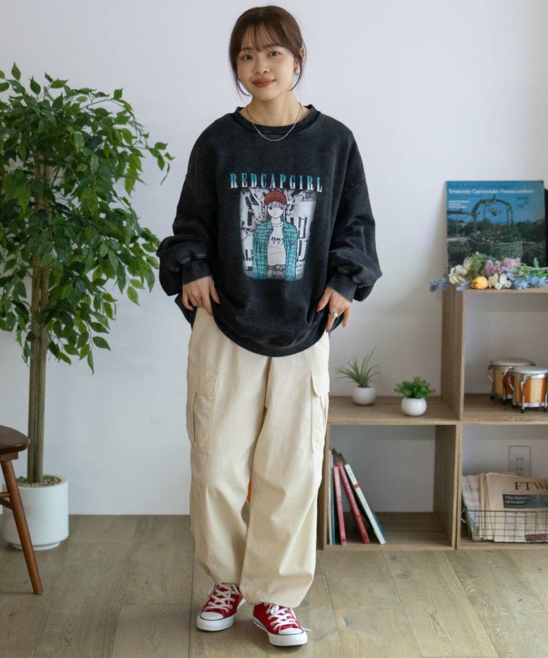 RED CAP GIRL  裏起毛スノーウォッシュクルーネックスウェット メンズ商品画像-14