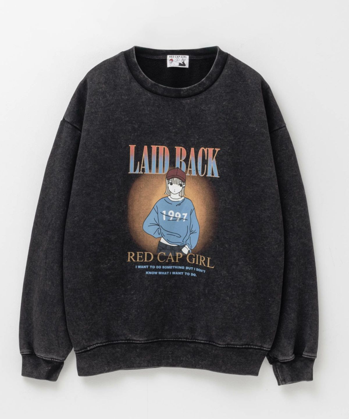 RED CAP GIRL 裏起毛スノーウォッシュクルーネックスウェット メンズ