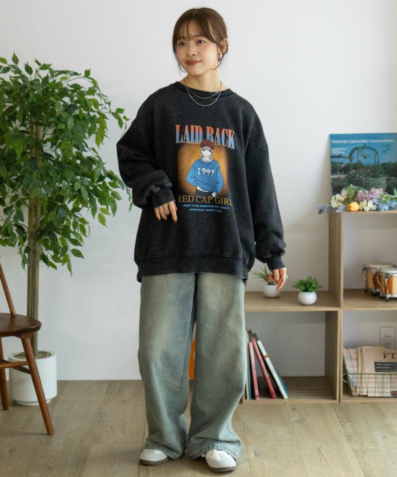 RED CAP GIRL  裏起毛スノーウォッシュクルーネックスウェット メンズ商品画像-14