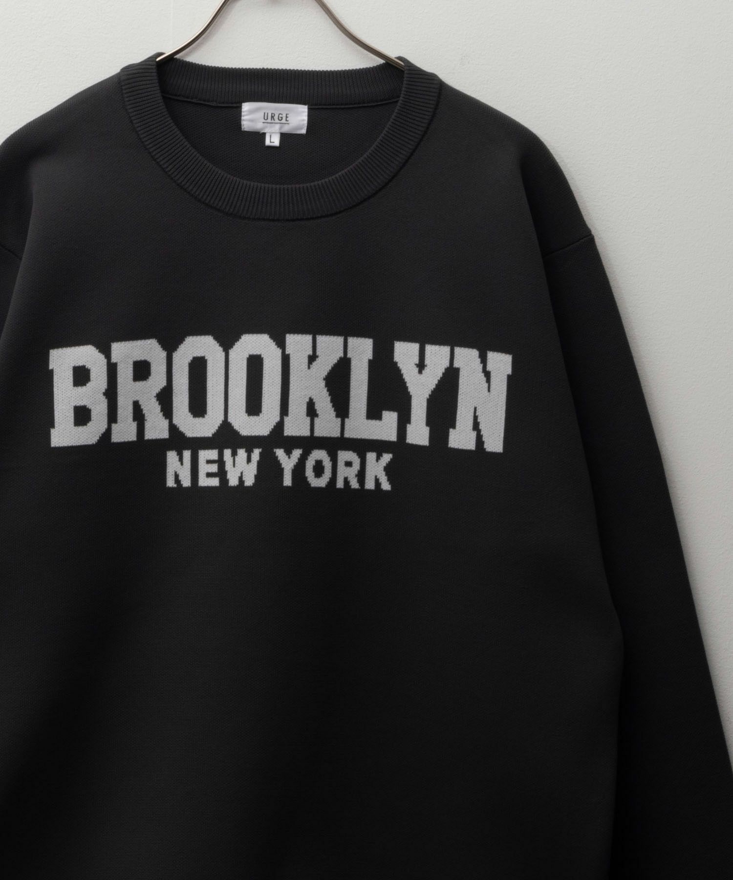 7Gジャガードスウェットライククルーニット メンズ商品画像-1