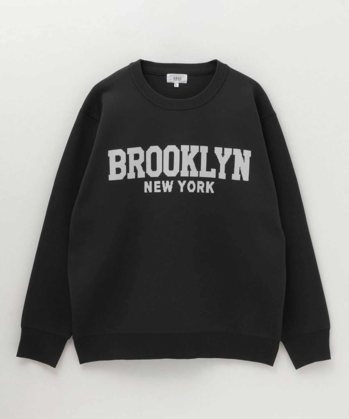 7Gジャガードスウェットライククルーニット メンズ