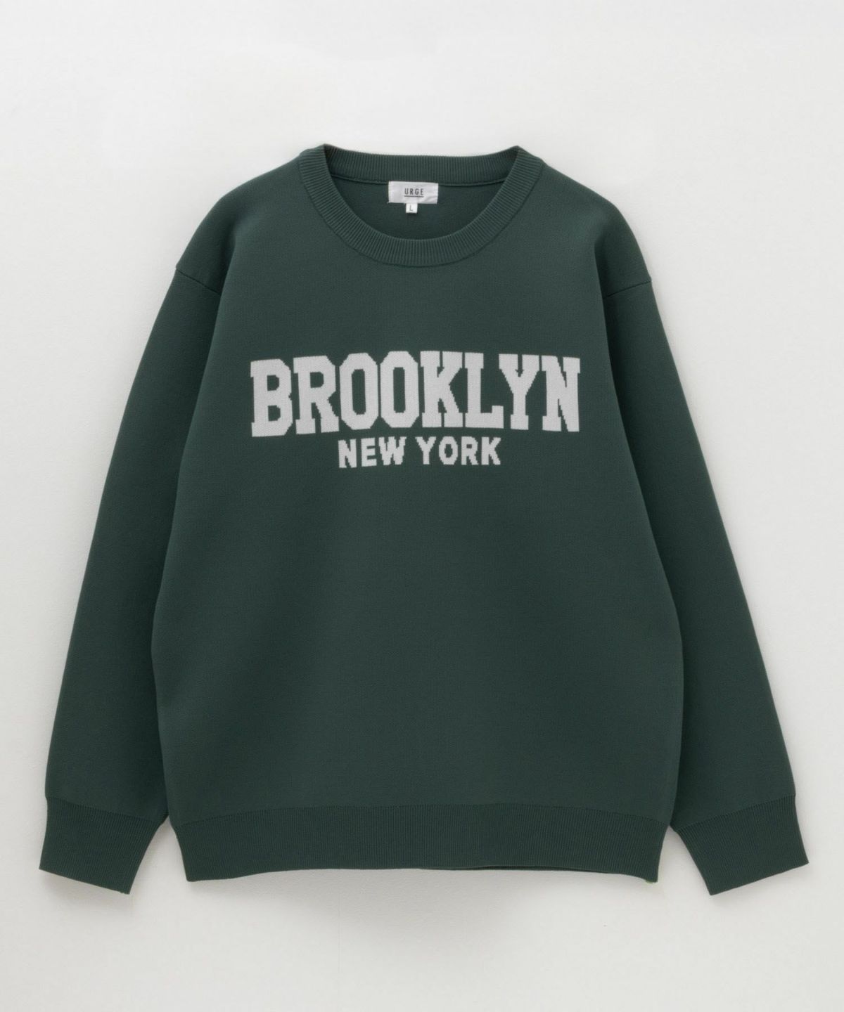 7Gジャガードスウェットライククルーニット メンズ