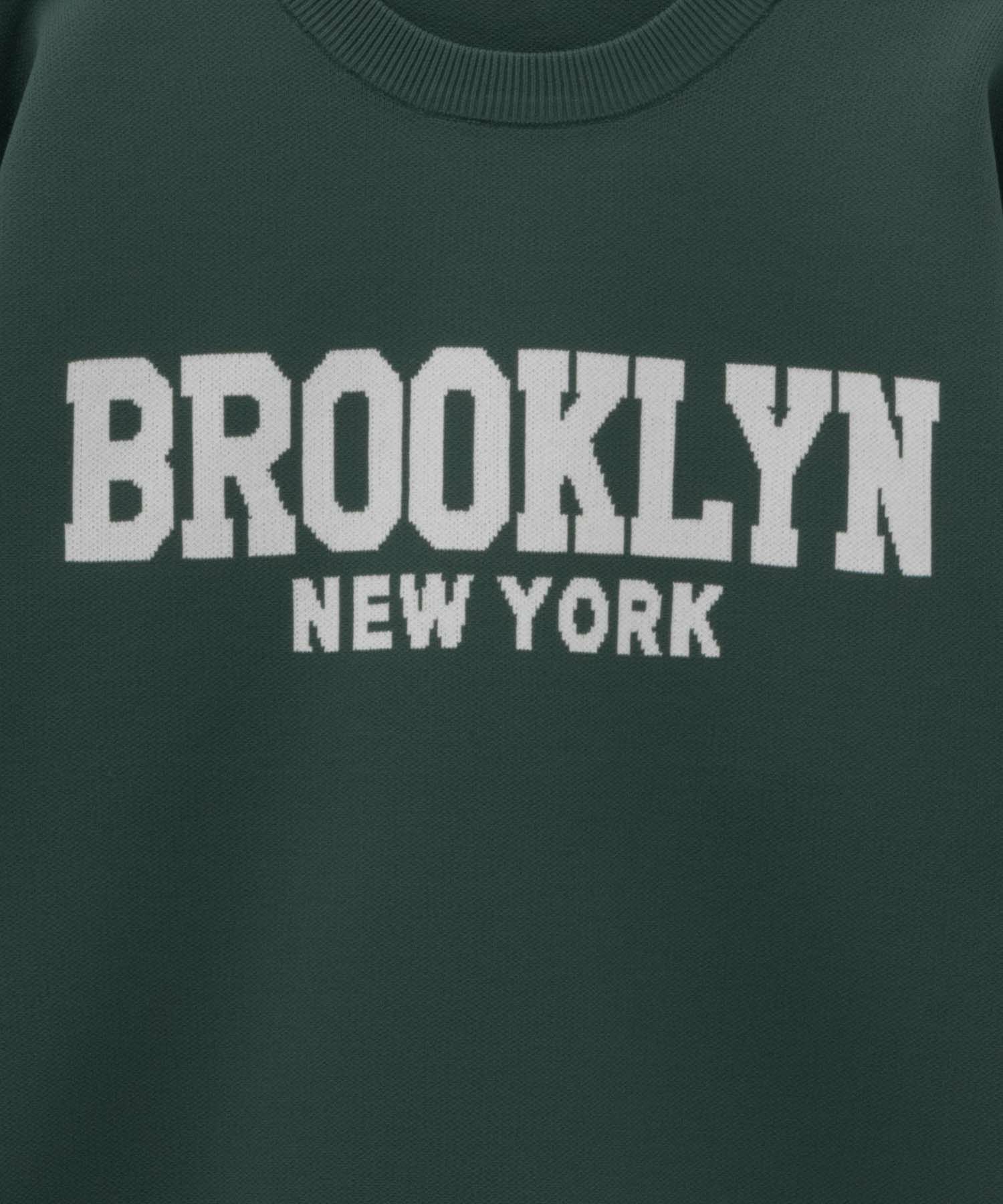 7Gジャガードスウェットライククルーニット メンズ