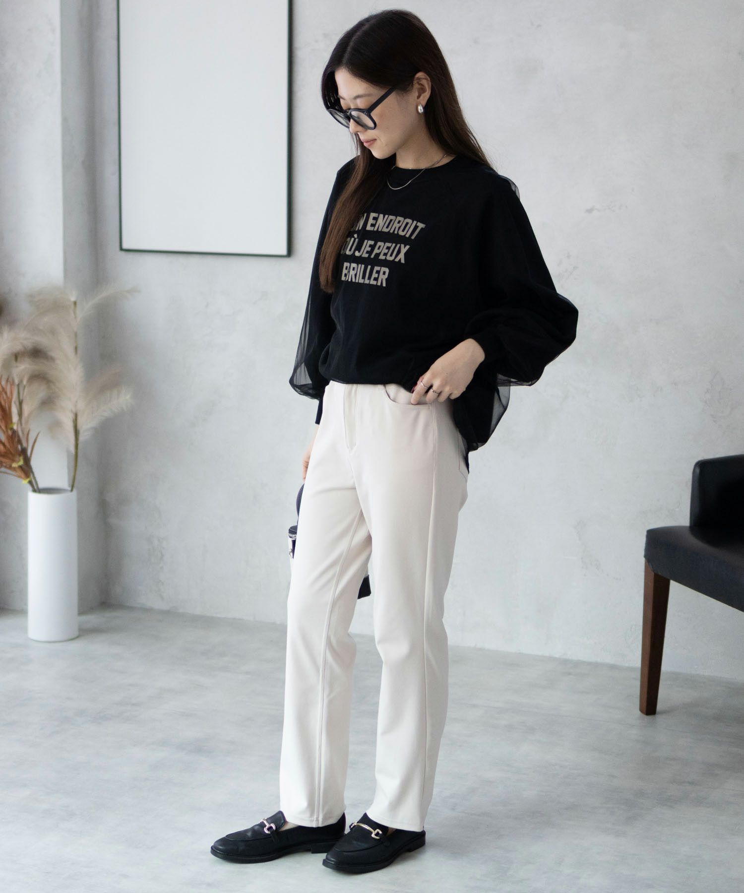 nAvy モイストタッチストレートパンツ レディース商品画像-37