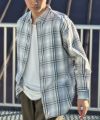 NAVY ネルチェックシャツ メンズ